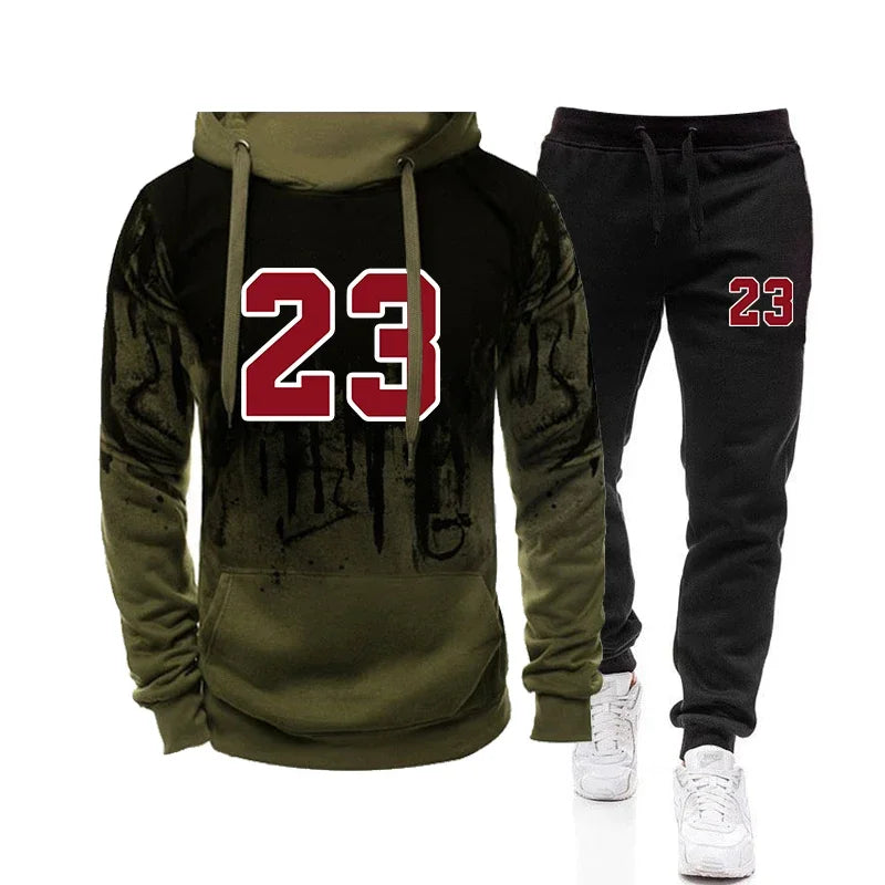 Sudaderas con capucha informales para hombre, sudaderas para correr, Top de moda, cómodas, para otoño e invierno, vestir diario, pantalones de chándal deportivos, ropa para hombre
