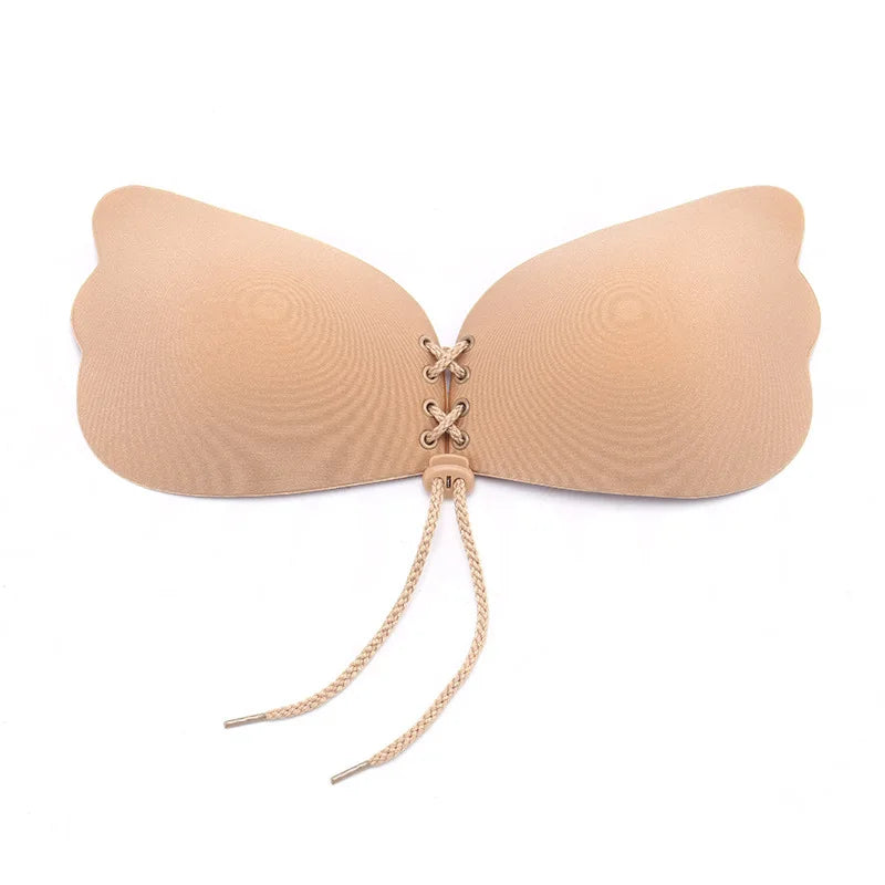 Sujetador Sexy para mujer, Sujetador Invisible de realce, autoadhesivo de silicona, cierre frontal sin costuras, adhesivo, sin espalda, sin tirantes