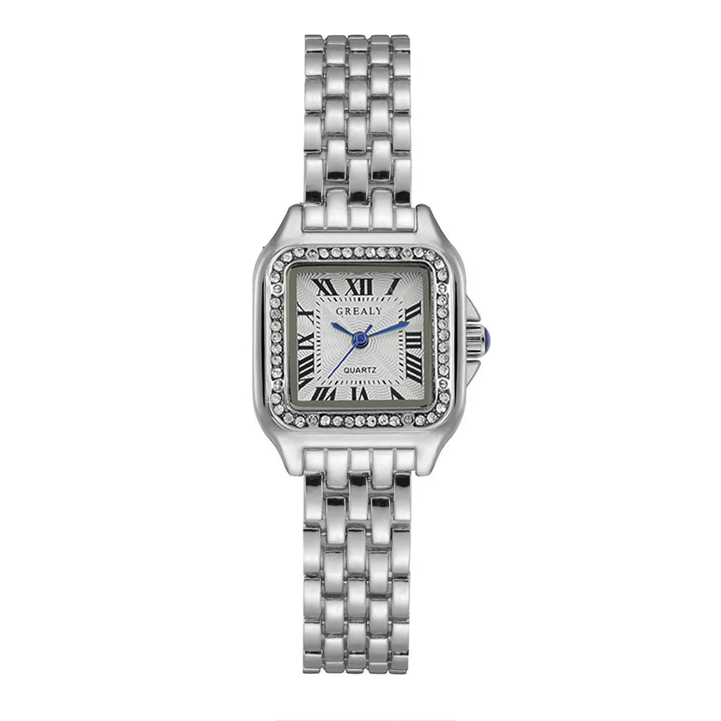 Reloj para mujer, marca de lujo ligera, negocios, oro, acero inoxidable, relojes de cuarzo a la moda para mujer, reloj de pulsera para mujer
