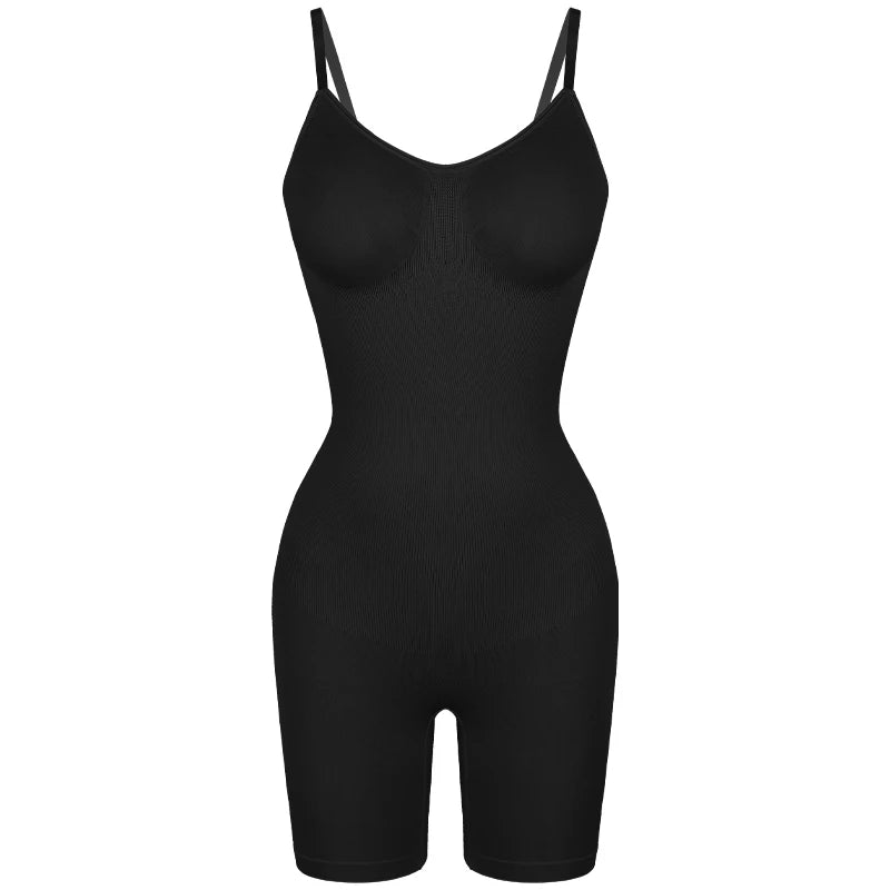 Nuevo Body moldeador para mujer, camiseta sin mangas con Control de barriga, moldeador de cuerpo completo, pantalones cortos antirozaduras, entrenador de cintura adelgazante, levantador de glúteos