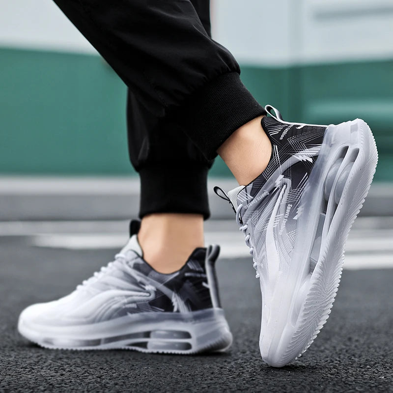 Zapatillas de baloncesto de moda para hombre con cojines de aire, cómodas y antideslizantes, transpirables y que absorben los golpes, adecuadas para actividades al aire libre de hombres