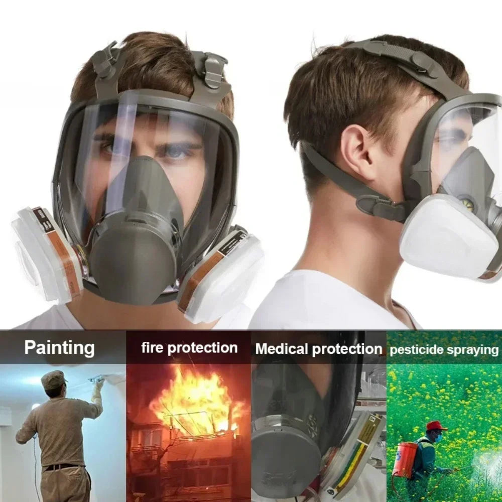 Máscara de Gas antiniebla 6800, respirador de pulverización de pintura Industrial, filtro de trabajo de seguridad, protección de formaldehÃÂdo de cara completa a prueba de polvo