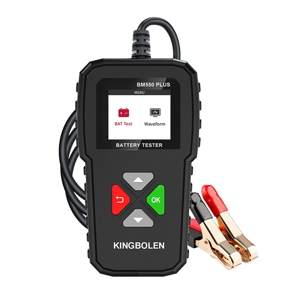 KINGBOLEN BM550, BM550 PLUS probador de baterÃa de coche 6V 12V 24V sistema de baterÃa detectar analizador de baterÃa automático herramienta de baterÃa de coche SOC SOH