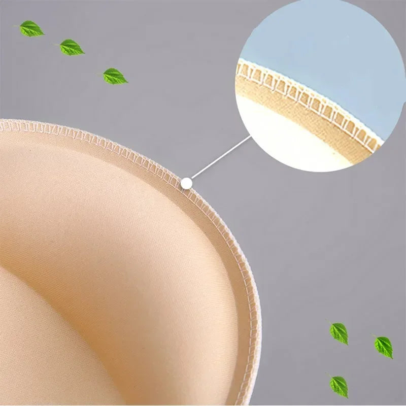 Accesorios redondos para mujer, traje de baño de esponja 3D, sujetador de realce de pecho, relleno, potenciadores de pecho, inserto de espuma, copa triangular para el pecho, 2 uds.