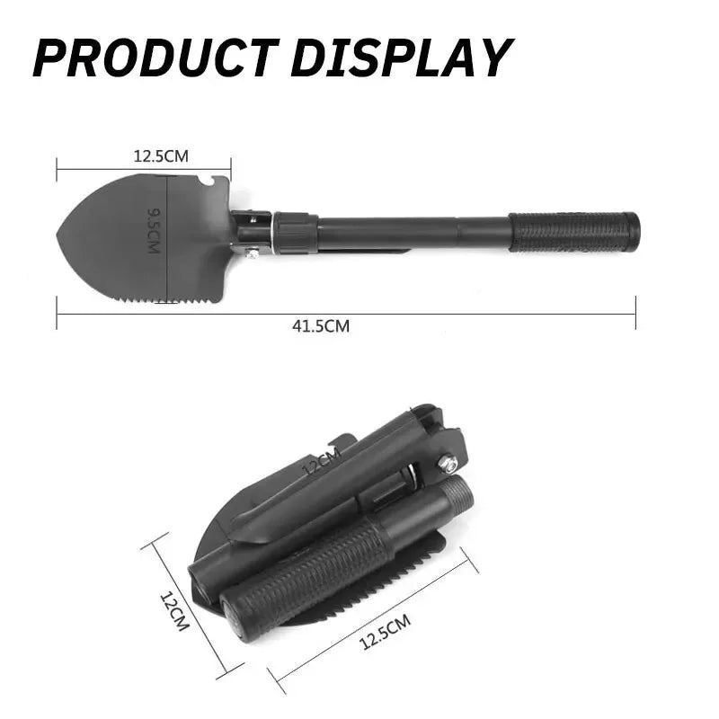 Pala de ingeniero, pala militar para exteriores, pala militar plegable multifuncional, vehículo, pala de pesca para acampar, púa, 1 ud.