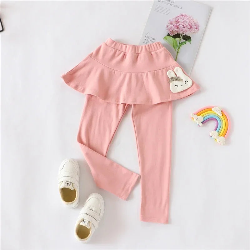 Nuevas mallas para niñas, falda de princesa de encaje, pantalones, falda ajustada para primavera y otoño, pantalones para niños de 2 a 7 años, ropa para niños