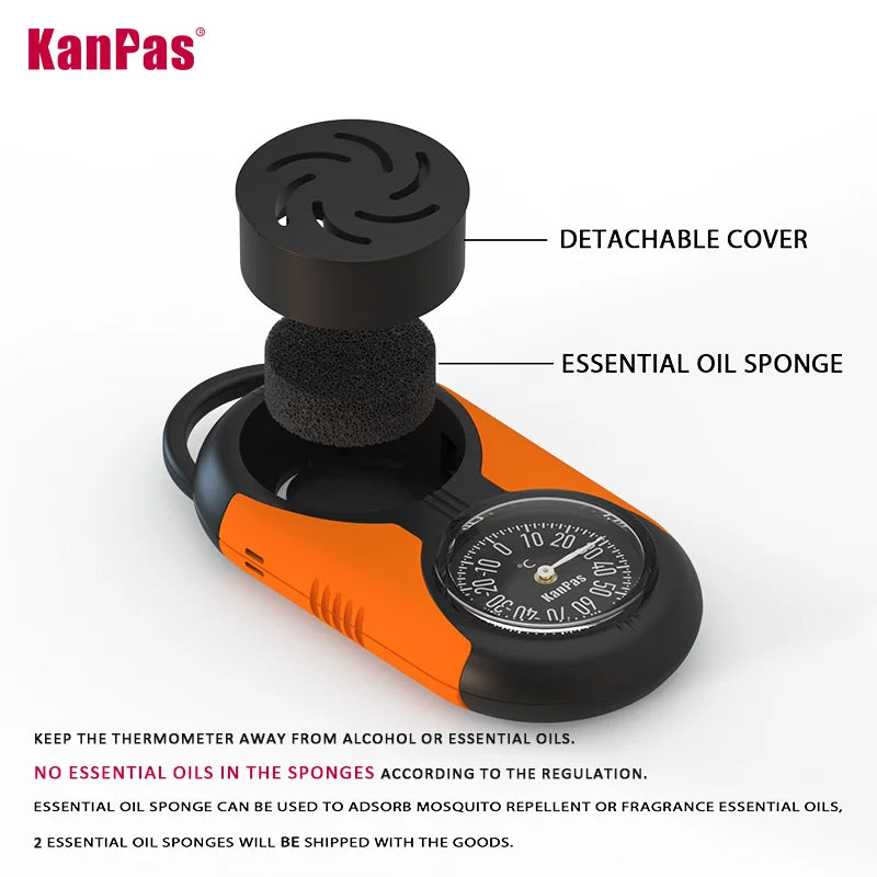 KANPAS Kit de brújula con termómetro/Kit de termohigrómetro de calidad/para exteriores, Camping, senderismo, senderismo, caza, ahorro en vivo, supervivencia