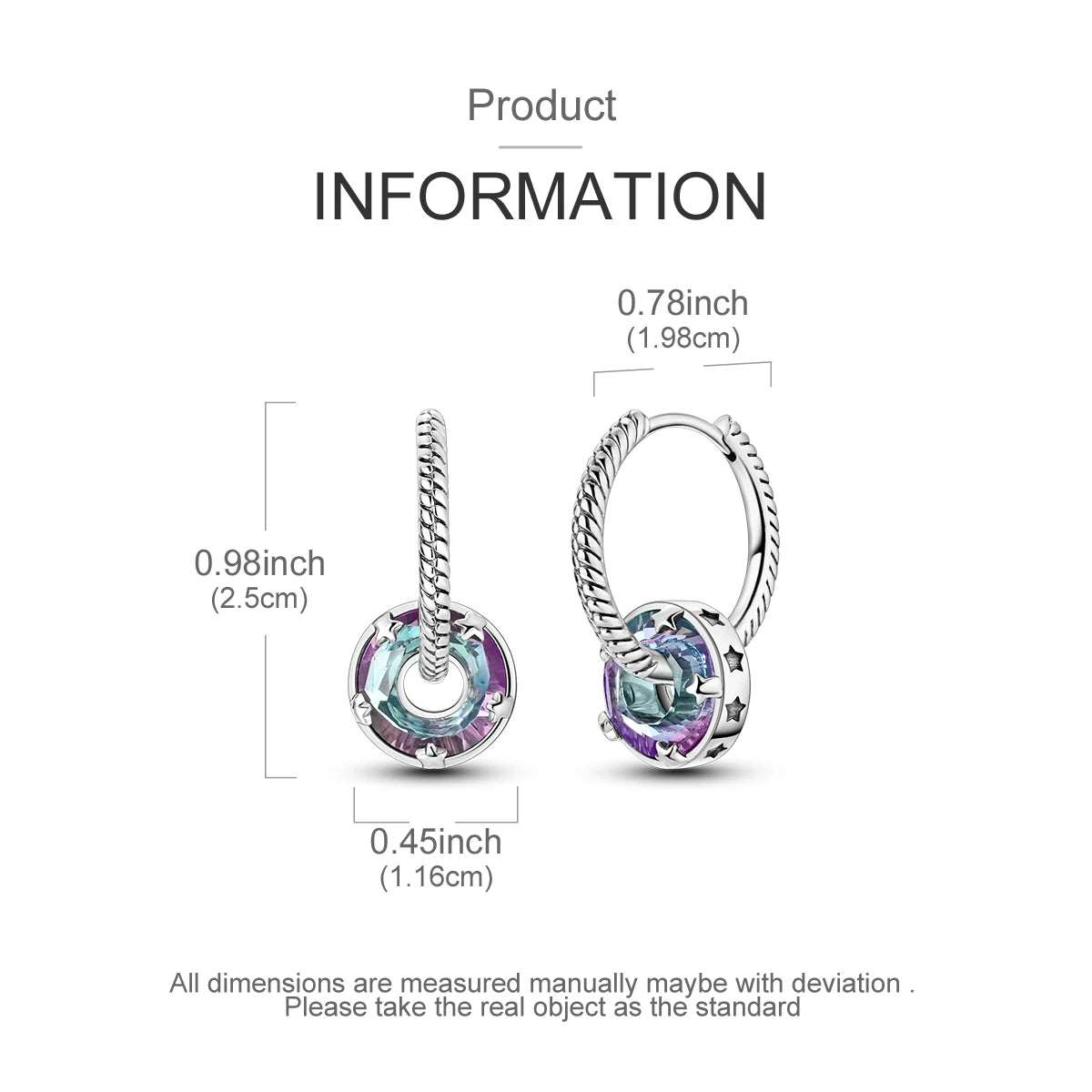 Orstarry-pendientes circulares de Plata de Ley 925 con forma de gota para mujer, aretes colgantes, joyería versátil para fiesta, regalos