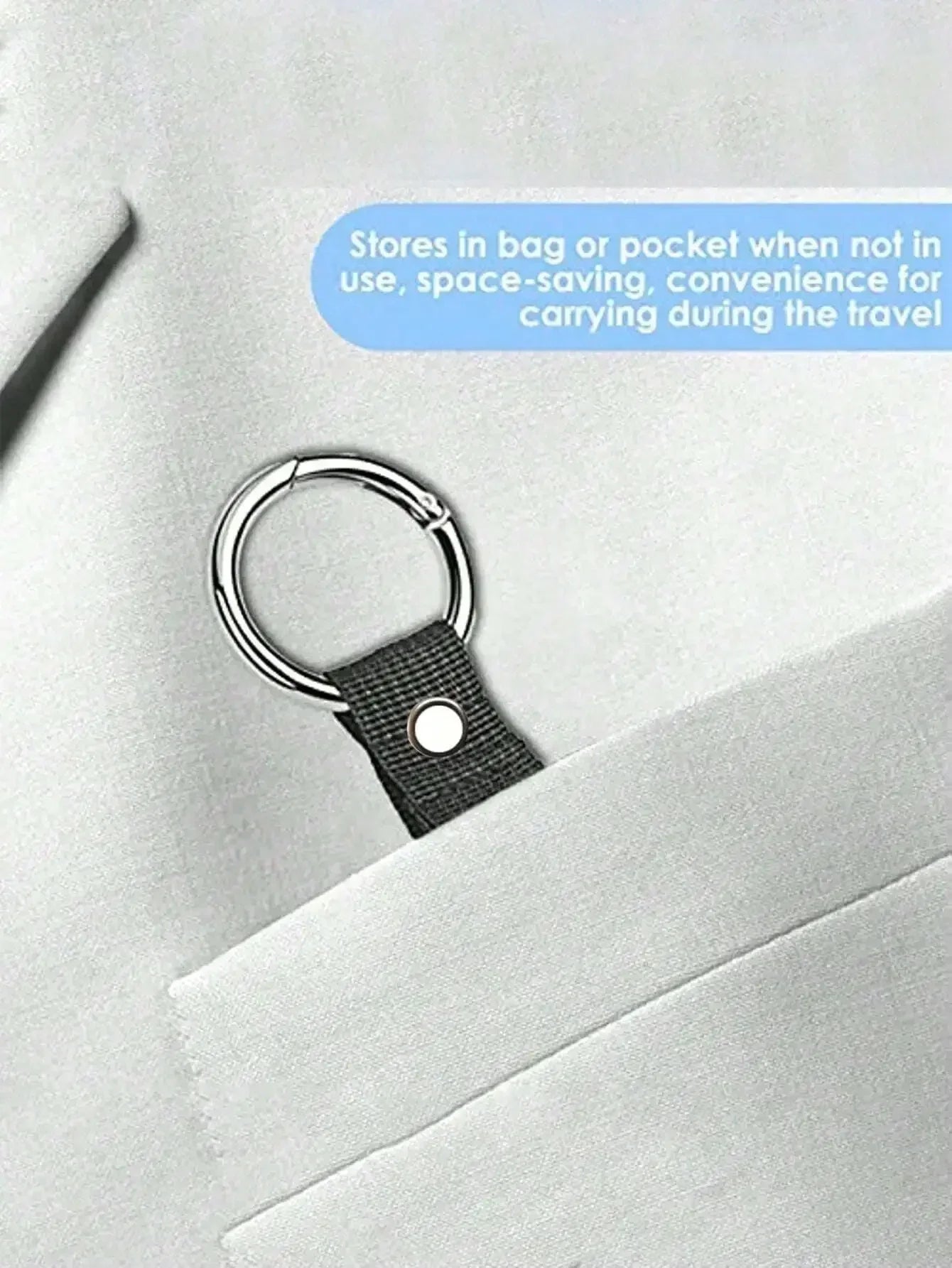 Soporte de correa de equipaje antirrobo de nailon negro portátil, pinza para agregar bolsa, Clip para bolso, uso para llevar multiherramienta, herramienta para acampar y hacer senderismo