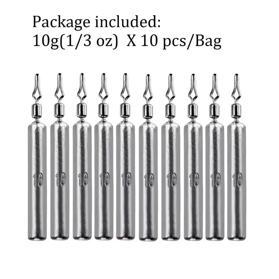 10 unids/lote, plomos de peso para pesca, 3,5g, 5g, 7g, 10g, 14g, cebo suave, accesorios para aparejos de pesca de lubina, conector de gancho de plomos de lÃnea