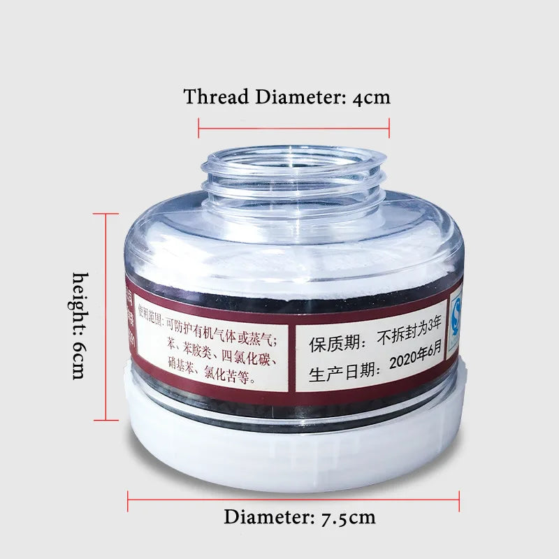 Filtros redondos para máscara de Gas RD40, 40mm, caja de filtrado de carbón activado para respirador quÃÂmico, accesorios de pulverización de pintura, 1 Uds.