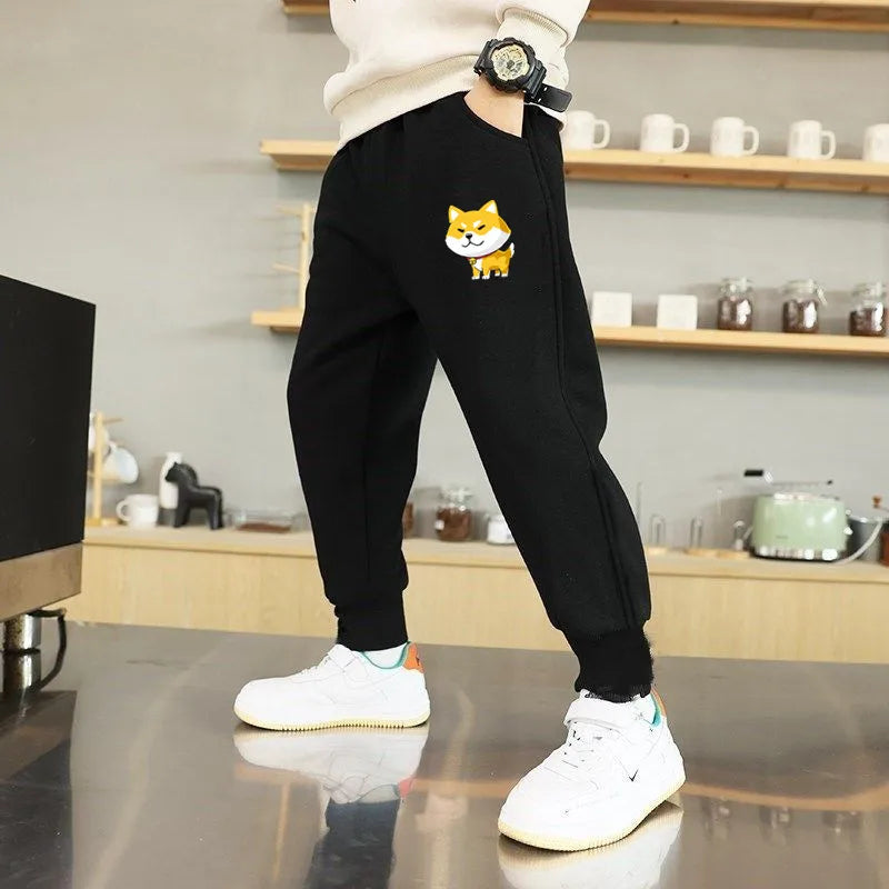 Pantalones de algodón para primavera y otoño para niños, pantalones deportivos de ocio para bebés, pantalones con estampado de planeta espacial para niños, pantalones de chándal para estudiantes de 3 a 14 años
