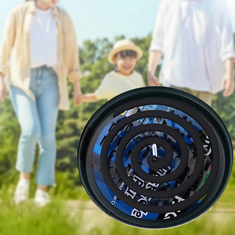 Soporte portátil para bobina de mosquitos, caja de incienso colgante, bandeja repelente en espiral ignífuga, para exteriores, interiores, camping, pesca.