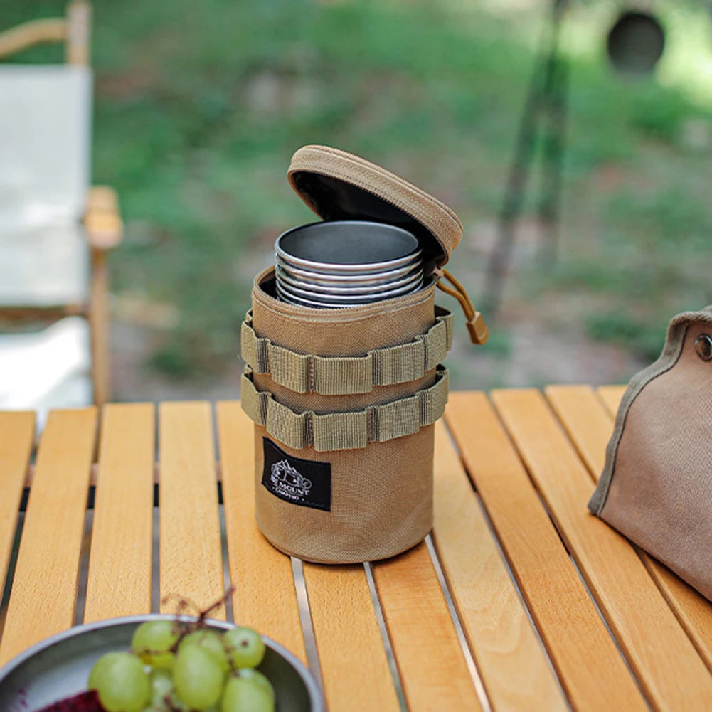 Bolsa de almacenamiento de viaje, bolsa ligera con agujeros colgantes, accesorio de Camping con asa para viajes al aire libre