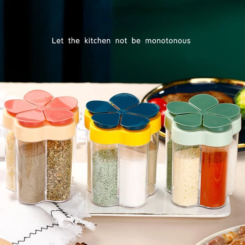 Tarro de condimentos, contenedor de plástico, botella de condimentos, organizador de especias, contenedor de condimentos para acampar al aire libre, juegos de utensilios de cocina
