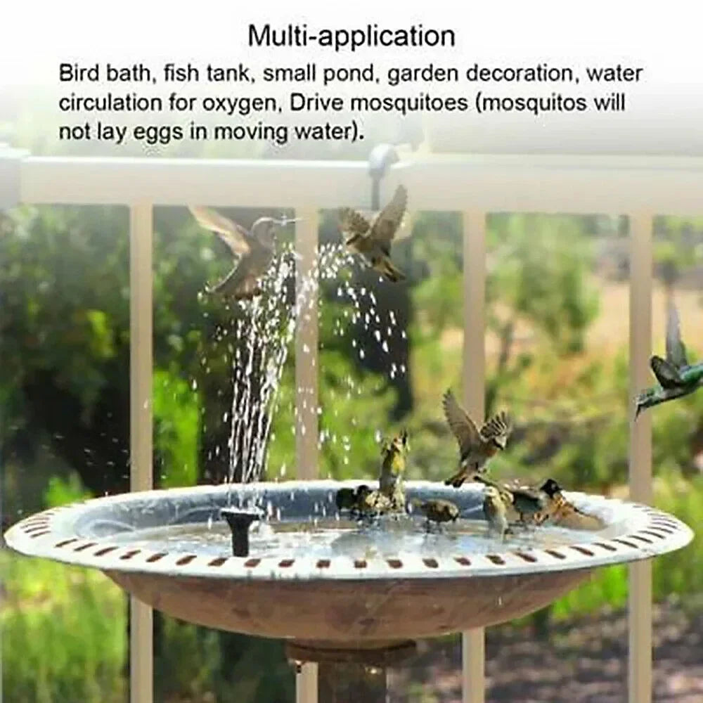 Bombas para fuente flotante con energía solar en 13 cm, 16 cm, 18 cm Tamaños: Ideal para baños de pájaros, piscinas de jardín y decoración de estanques