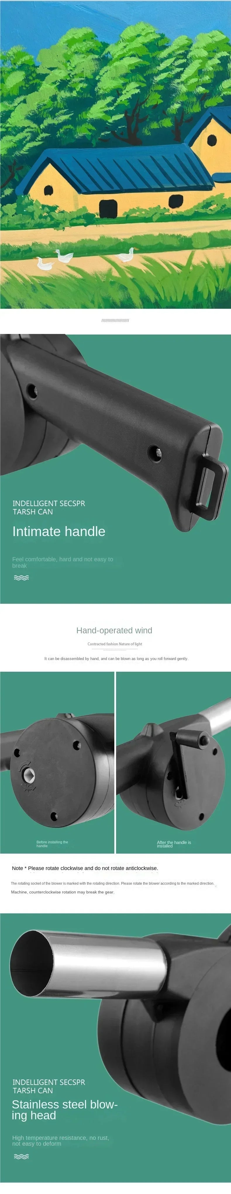 Ventilador de barbacoa para acampar, soplador portátil manual, soplador eficiente para hacer fuego, soplador de combustión de carbón, herramientas para barbacoa y Picnic