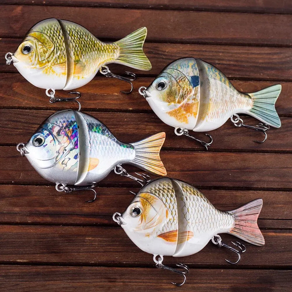 1 Uds 9CM 34,5G cebo deslizante de plástico de una sola articulación Swimbait Sunfish pesca lubina señuelos