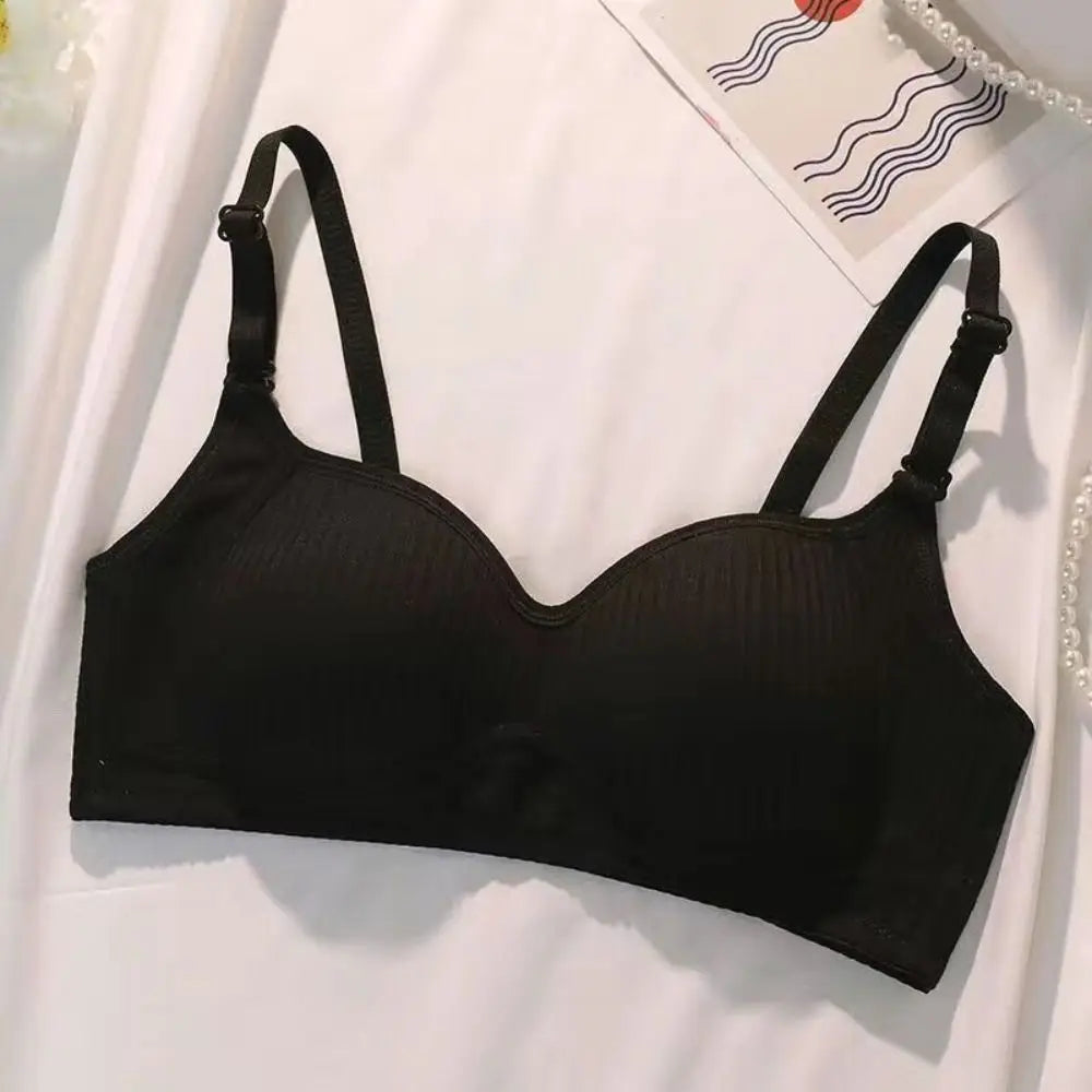 Sujetador inalámbrico ajustado para mujer, Bralettes con pechos recogidos a prueba de golpes, lencería antiflacidez, sujetador con escote en V profundo para verano