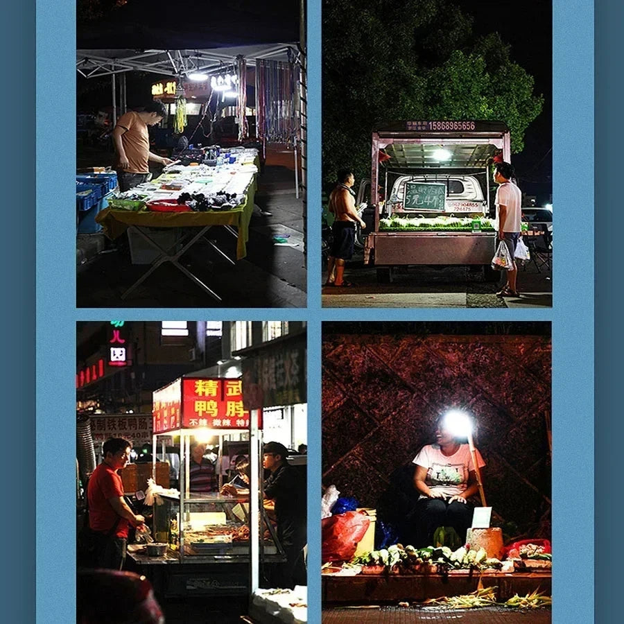 MINI luz LED multifuncional para acampar, linterna portátil recargable con Base magnética para tienda de campaña al aire libre, senderismo de emergencia