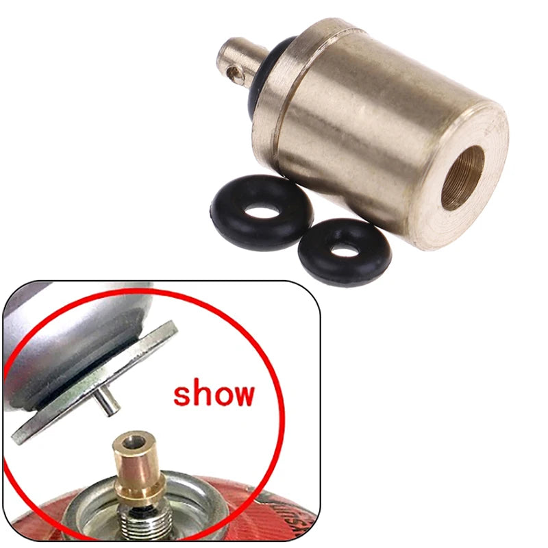 Válvula reguladora de estufa de Gas para acampar al aire libre, interruptor seguro, carga, adaptador de válvula inflable para tanque plano, cilindro licuado