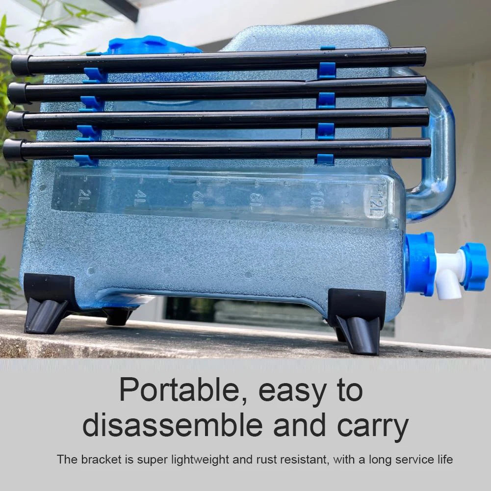 Soporte de cubo para acampar, soporte de caja de hielo plegable con soporte de carga fuerte, soporte de cubo de agua desmontable, accesorios de Picnic para barbacoa