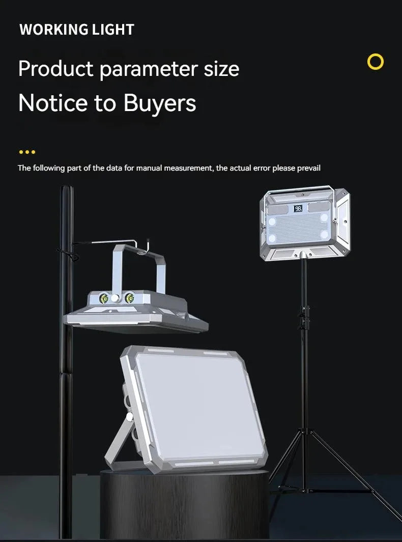 Luz LED para tienda de campaña, reflector recargable, iluminación de emergencia para exteriores de alta potencia, lámparas de noche colgantes portátiles impermeables