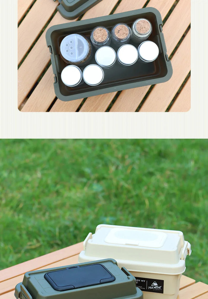 Estuche de pañuelos para acampar, caja de almacenamiento de papel para servilletas de escritorio, organizador portátil de botellas de condimentos para pícnic al aire libre