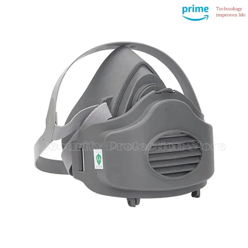Mascarilla antipolvo de media cara 21 en 1, respirador a prueba de polvo, máscara de goma de seguridad para el trabajo, filtro de algodón para casa DIY, constructor de carpintero limpio Pol