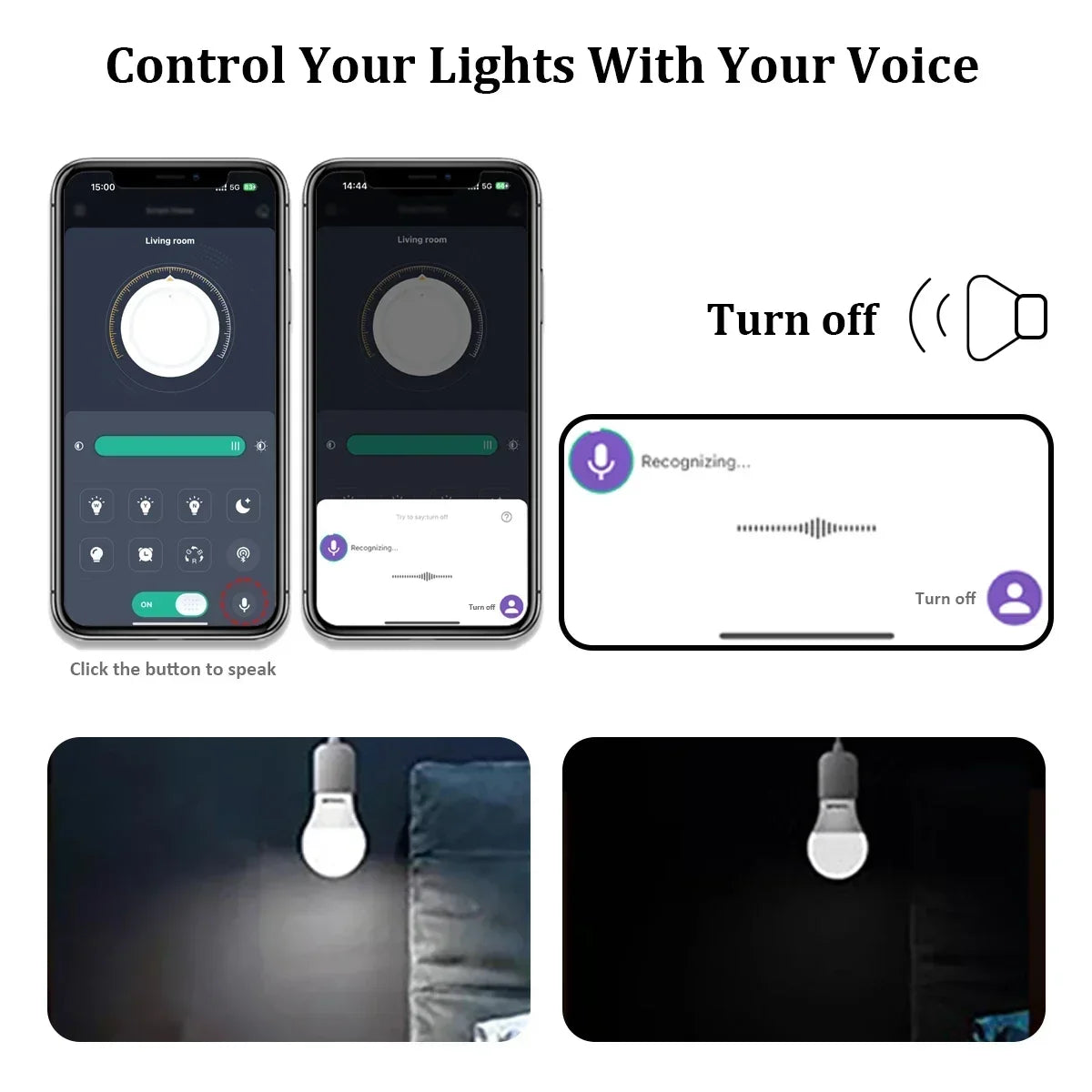 1-20 piezas regulable Bluetooth LED bombillas inteligentes aplicación E27 3000K-6500K iluminación 10W 220V 230V para dormitorio hogar Derec