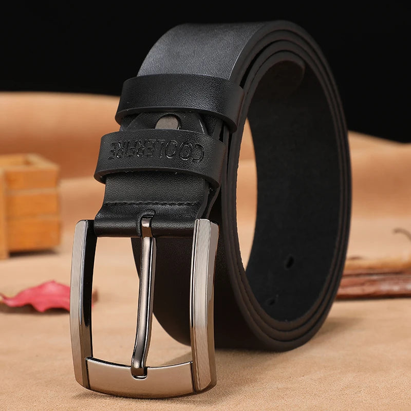 Cinturón de cuero genuino de alta calidad para hombre, cinturones de diseñador de lujo, correa de moda de piel de vaca para hombre, pantalones vaqueros para hombre vaquero
