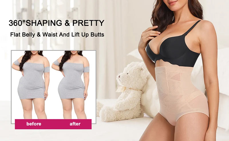 Faja moldeadora de cuerpo de cintura alta, fajas en forma de X, Control de barriga, bragas moldeadoras, entrenador de cintura adelgazante, levantador de glúteos, moldeadores de ropa interior