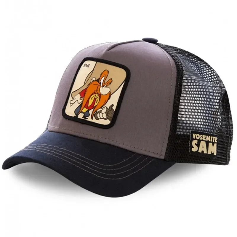 Gorra de béisbol de algodón con Cierre trasero de dibujos animados de Anime de marca de alta calidad para hombres y mujeres, gorro de malla de Hip Hop para papá, gorra de camionero, triangulación de envÃos
