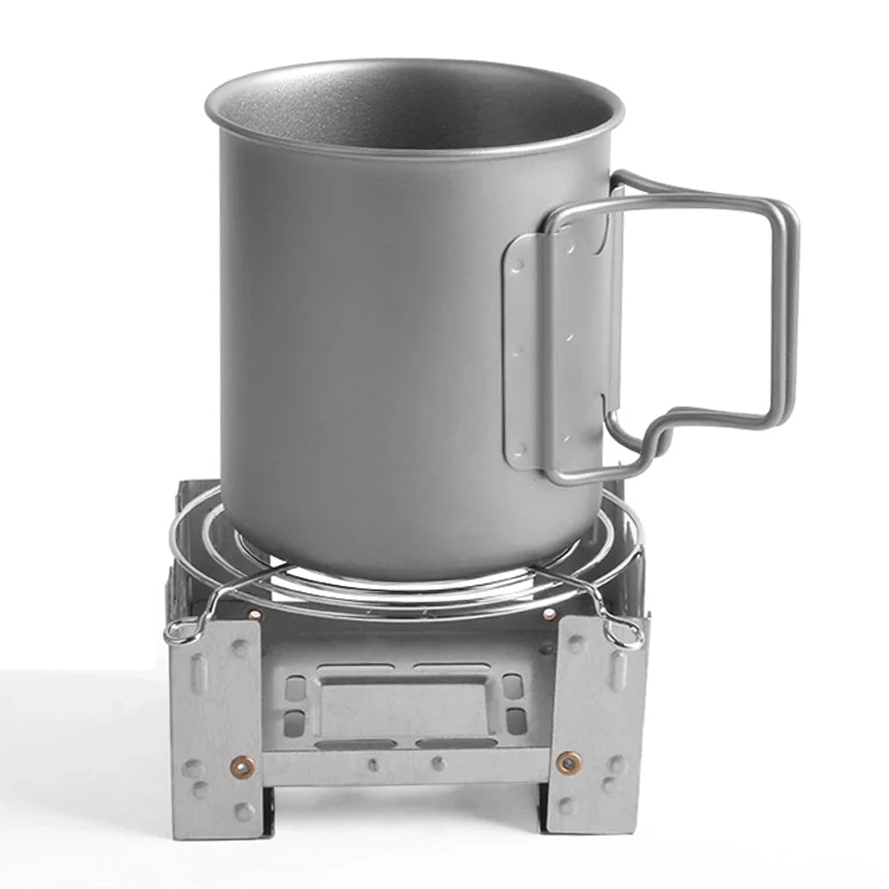 Mini quemador de estufa de Alcohol, cocina de combustible sólida portátil para mochilero, estufa de Camping a prueba de viento para emergencias y barbacoa al aire libre, 1 ud.