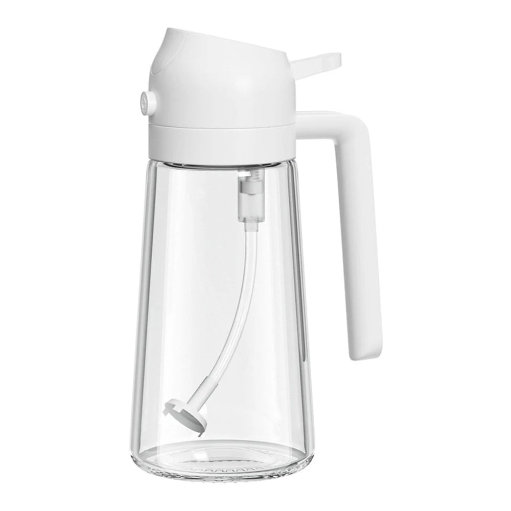 Dispensador de aceite 2 en 1, pulverizador, botella de aceite vertedor, contenedor de aceite de plástico, vaporizador para cocina, ensalada, barbacoa, cocina de acampada