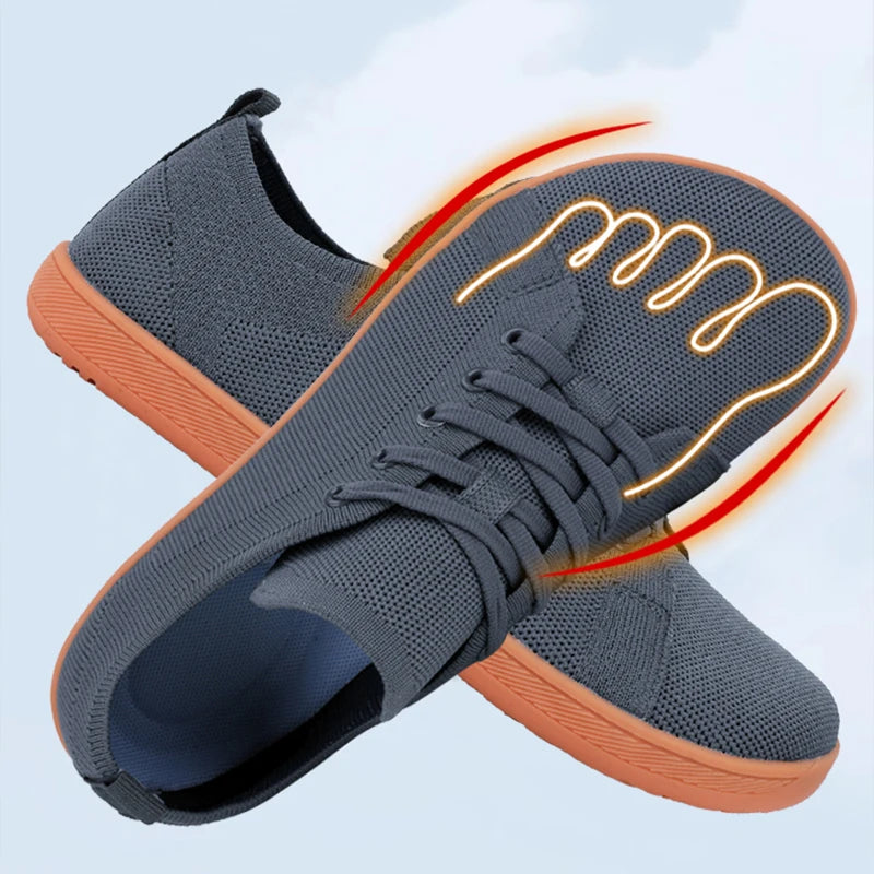 Zapatos descalzos con punta ancha para hombre y mujer, zapatillas minimalistas para caminar | Suela caÃda cero | Malla transpirable