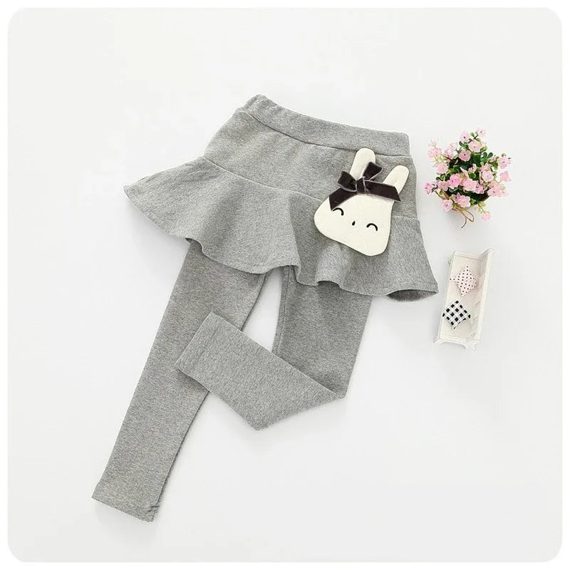 Nuevas mallas para niñas, falda de princesa de encaje, pantalones, falda ajustada para primavera y otoño, pantalones para niños de 2 a 7 años, ropa para niños