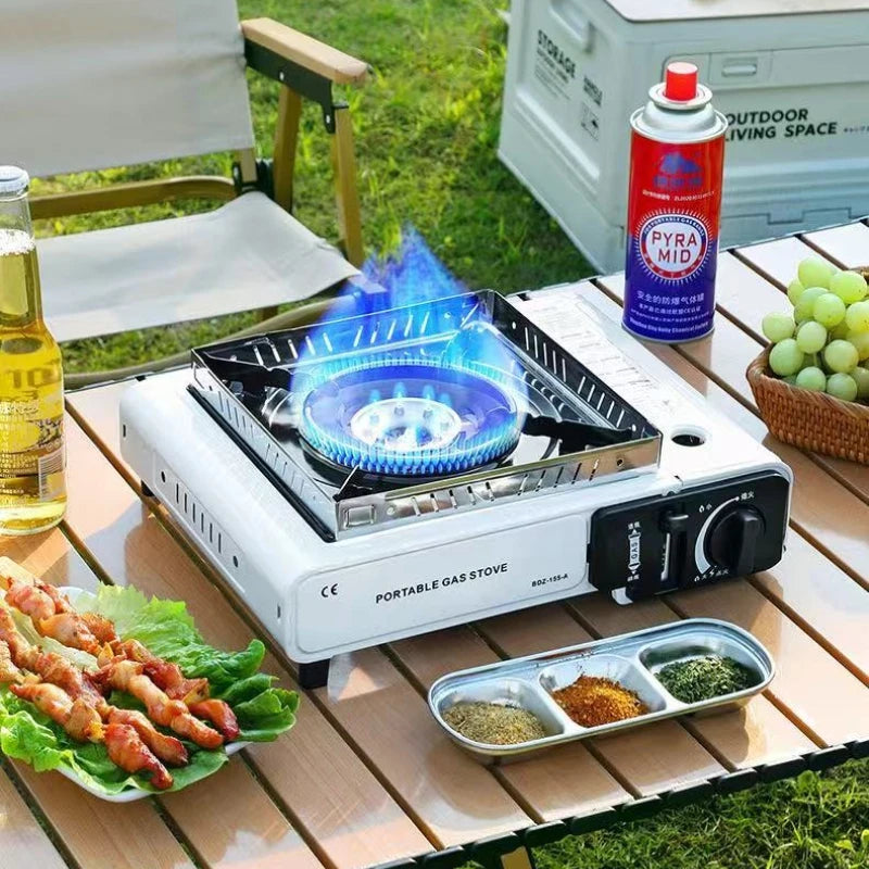 Estufa de gas portátil para olla caliente al aire libre, comercial y adecuada para uso en la naturaleza para acampar, barbacoa, cocina con olla caliente