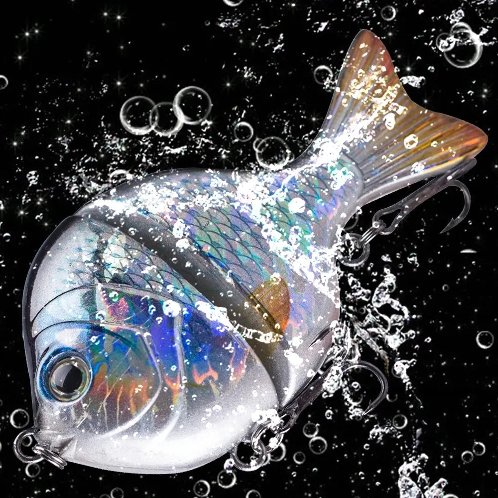 1 Uds 9CM 34,5G cebo deslizante de plástico de una sola articulación Swimbait Sunfish pesca lubina señuelos