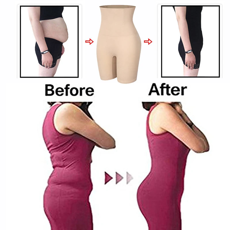 Pantalones cortos moldeadores de cintura alta para mujer, ropa moldeadora para Control de barriga, muslo, entrenador de cintura adelgazante, levantador de glúteos, bragas moldeadoras