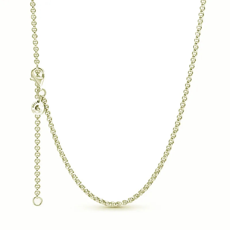 Nuevo original Plata de Ley 925 chapada brillante en forma de corazón collar pulsera mujer regalo de cumpleaños del Día de San Valentín joyería DIY