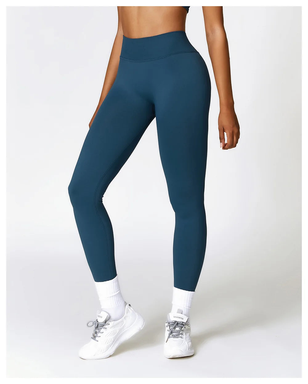 Mallas deportivas con espalda en V para mujer, pantalones atléticos para Fitness, gimnasio, Yoga, mallas con Control de Scrunch, mallas de entrenamiento para ejercicio y correr
