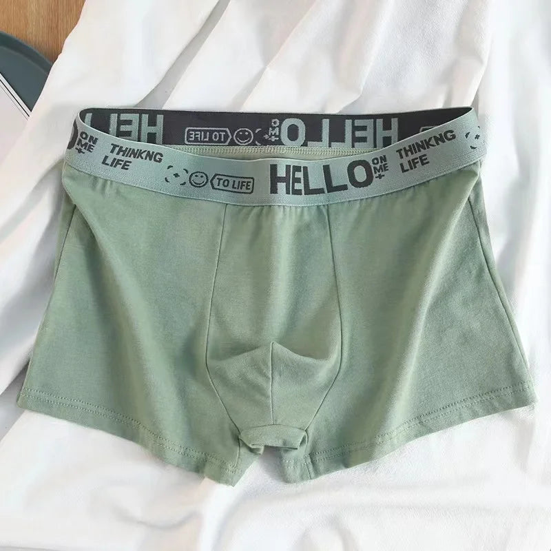 10 Uds. Boxer y calzoncillos para hombre, ropa interior de moda, Boxer y calzoncillos de alta elasticidad, pantalones cortos transpirables suaves para hombre, cómodos