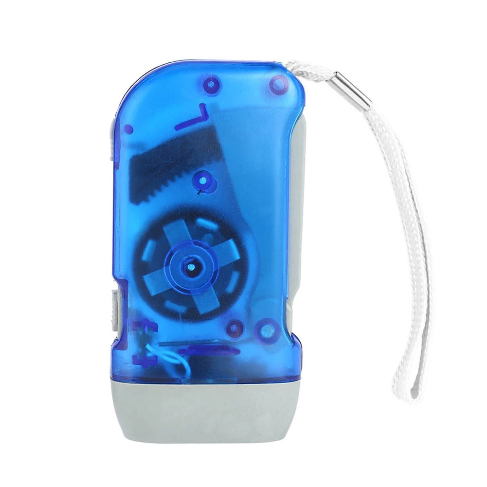 Linterna LED con dínamo de presión manual, linterna de cuerda con manivela, luz de antorcha, lámpara de Camping con prensa manual para emergencias