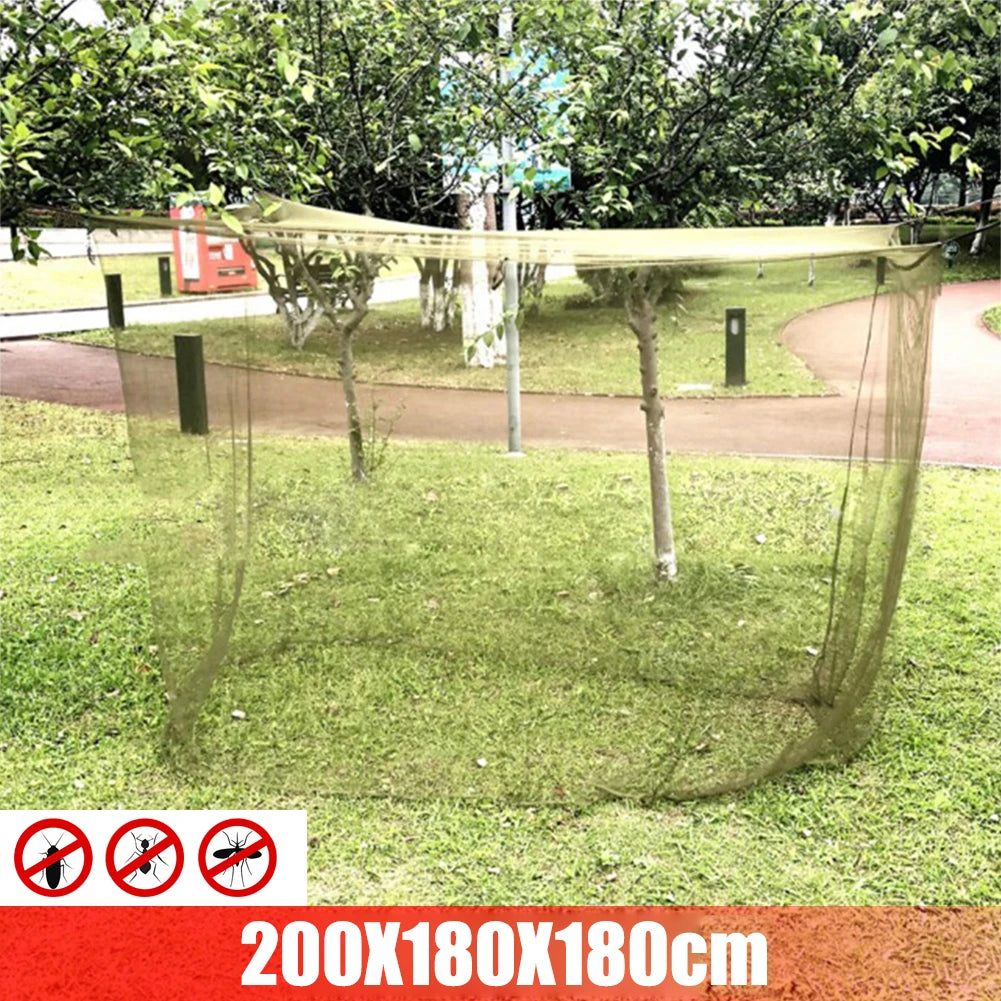 Mosquitera portátil para insectos, red transpirable plegable para acampar, instalación gratuita para pesca al aire libre y senderismo