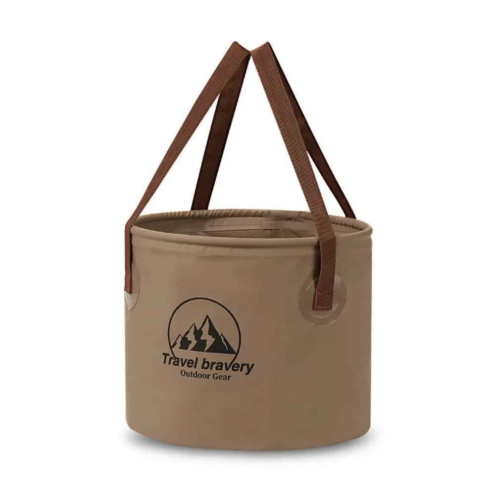 Cubo plegable de 20L, impermeable, plegable, para fregadero de agua, portátil, para viaje, lavabo, Camping, senderismo, pesca, cubo de almacenamiento
