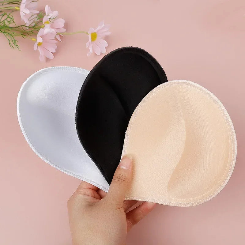Accesorios redondos para mujer, traje de baño de esponja 3D, sujetador de realce de pecho, relleno, potenciadores de pecho, inserto de espuma, copa triangular para el pecho, 2 uds.