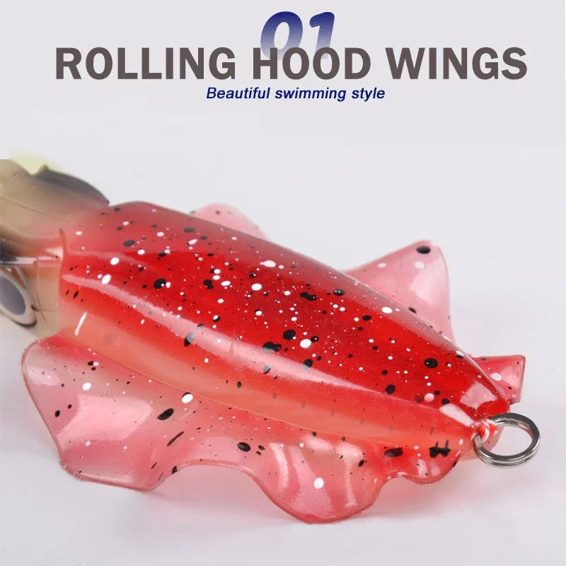 ZUKIBO-cebo de calamar suave para pesca, señuelo de pesca con curricán, plantillas con cabeza de pulpo, plantilla de calamar UV luminosa de 60g para pesca en barcos de aguas profundas, cebo Wobblers