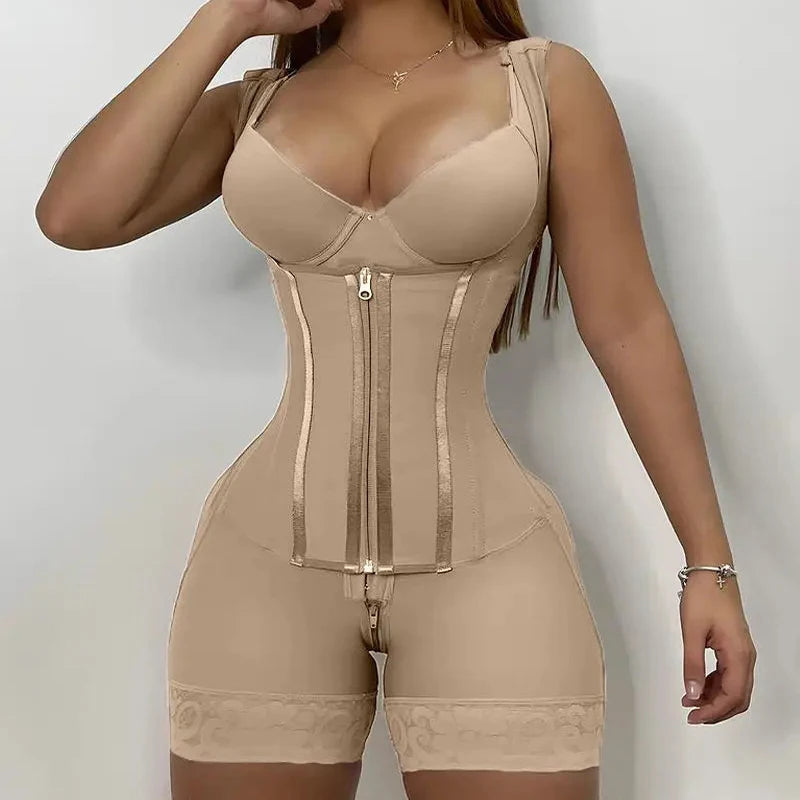 Faja moldeadora de alta compresión para mujer, faja plana para vientre posparto, entrenador de cintura, ropa moldeadora de Control del Abdomen de Colombia