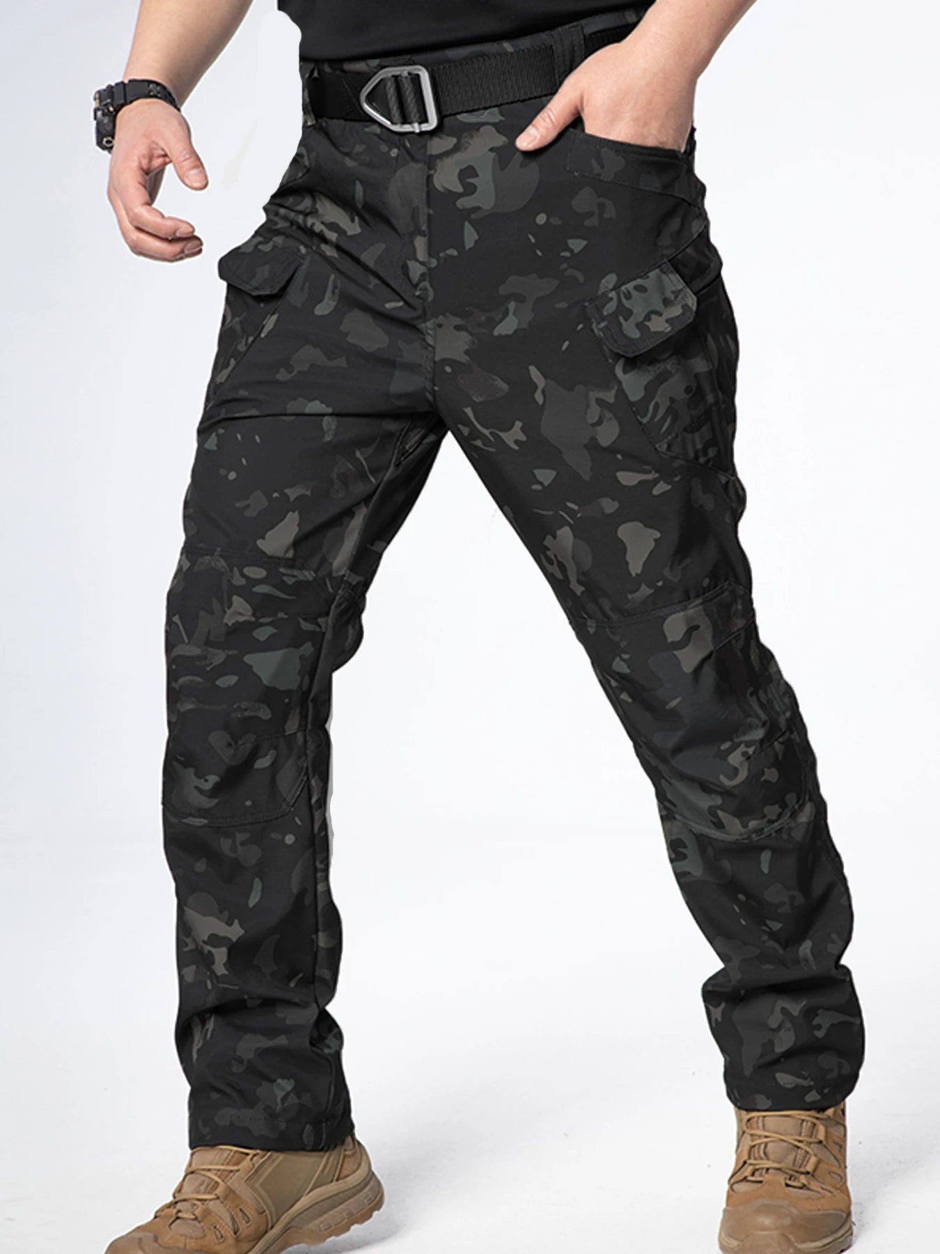 Pantalones de hombre, pantalones de trabajo, pantalones de pierna recta informales y cómodos para exteriores de primavera y verano, pantalones de pierna recta